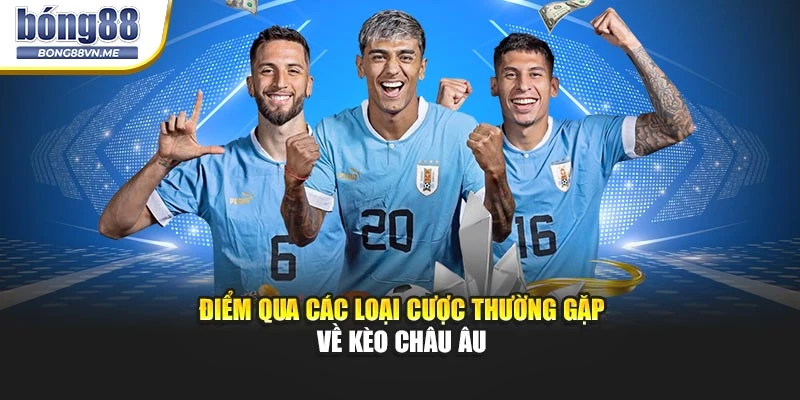 Điểm qua các loại cược thường gặp về kèo châu Âu